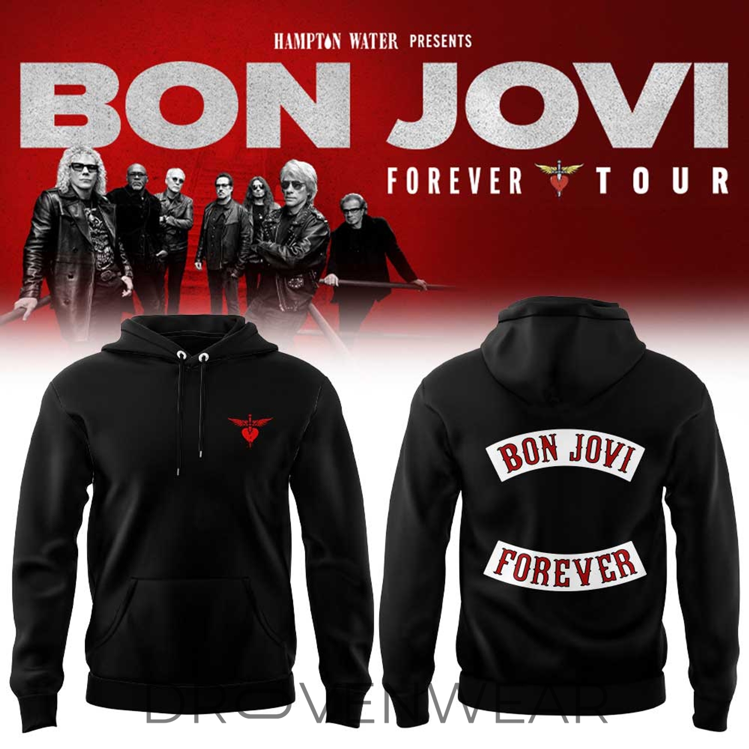 Bon Jovi - Forever Tour 2026 Limited Hoodie Bon Jovi - Forever Tour 2026 Limited Hoodie