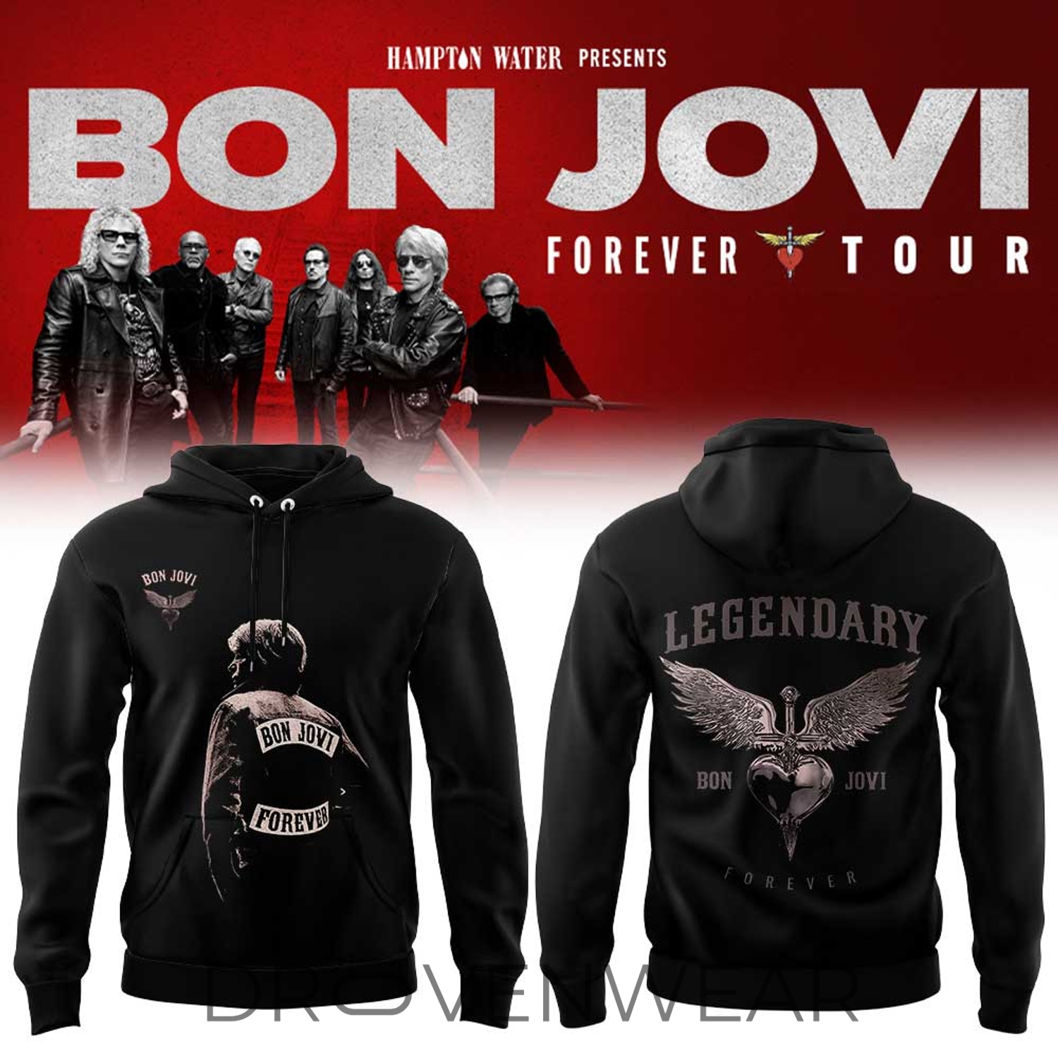 Bon Jovi - Forever Tour 2026 Limited Hoodie V2 Bon Jovi - Forever Tour 2026 Limited Hoodie V2