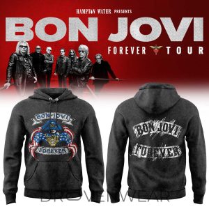 Bon Jovi Forever Tour 2026 Premium Pullover Hoodie by Drovenwear.com