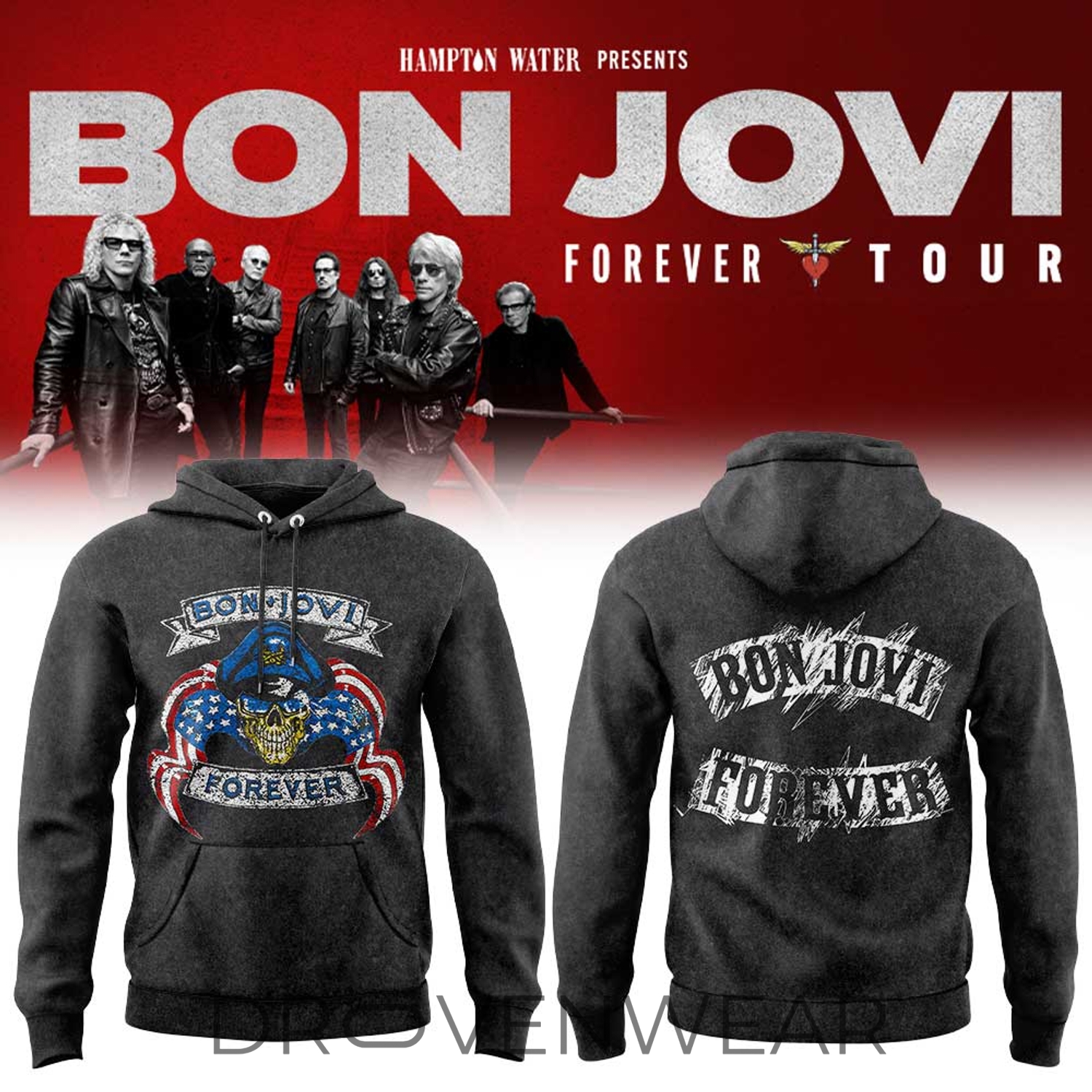Bon Jovi Forever Tour 2026 Premium Pullover Hoodie Bon Jovi Forever Tour 2026 Premium Pullover Hoodie
