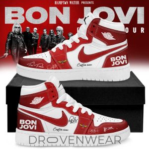 Bon Jovi Forever Tour 2026 Signature Custom Name J1 Shoes by Drovenwear.com