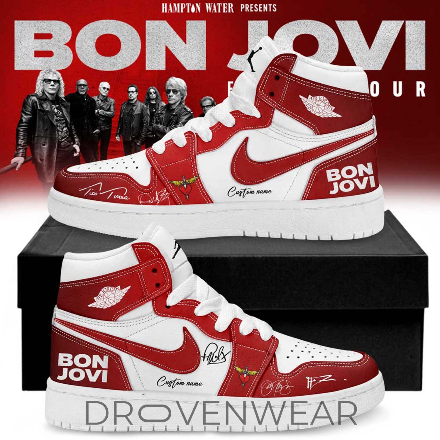 Bon Jovi - Forever Tour 2026 Signature Custom Name J1 Shoes Bon Jovi - Forever Tour 2026 Signature Custom Name J1 Shoes