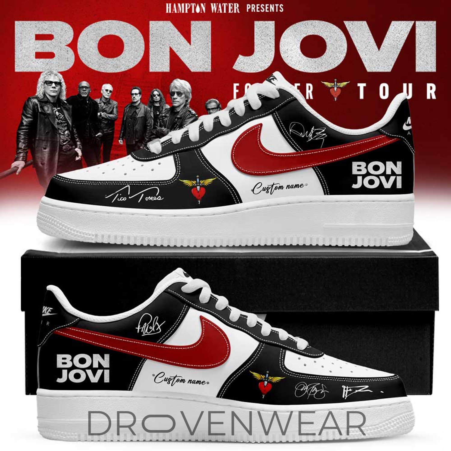 Bon Jovi - Forever Tour 2026 Signature Custom Name Shoes Bon Jovi - Forever Tour 2026 Signature Custom Name Shoes