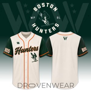 Boston Hunters Home Baseball Jersey 2026 by Drovenwear.com