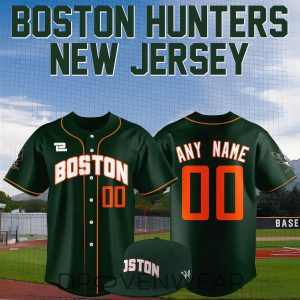 Boston Hunters WPBL New 2026 Season Away Baseball Jersey by Drovenwear.com