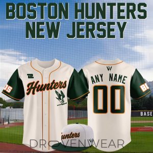Boston Hunters WPBL New 2026 Season Home Baseball Jersey by Drovenwear.com