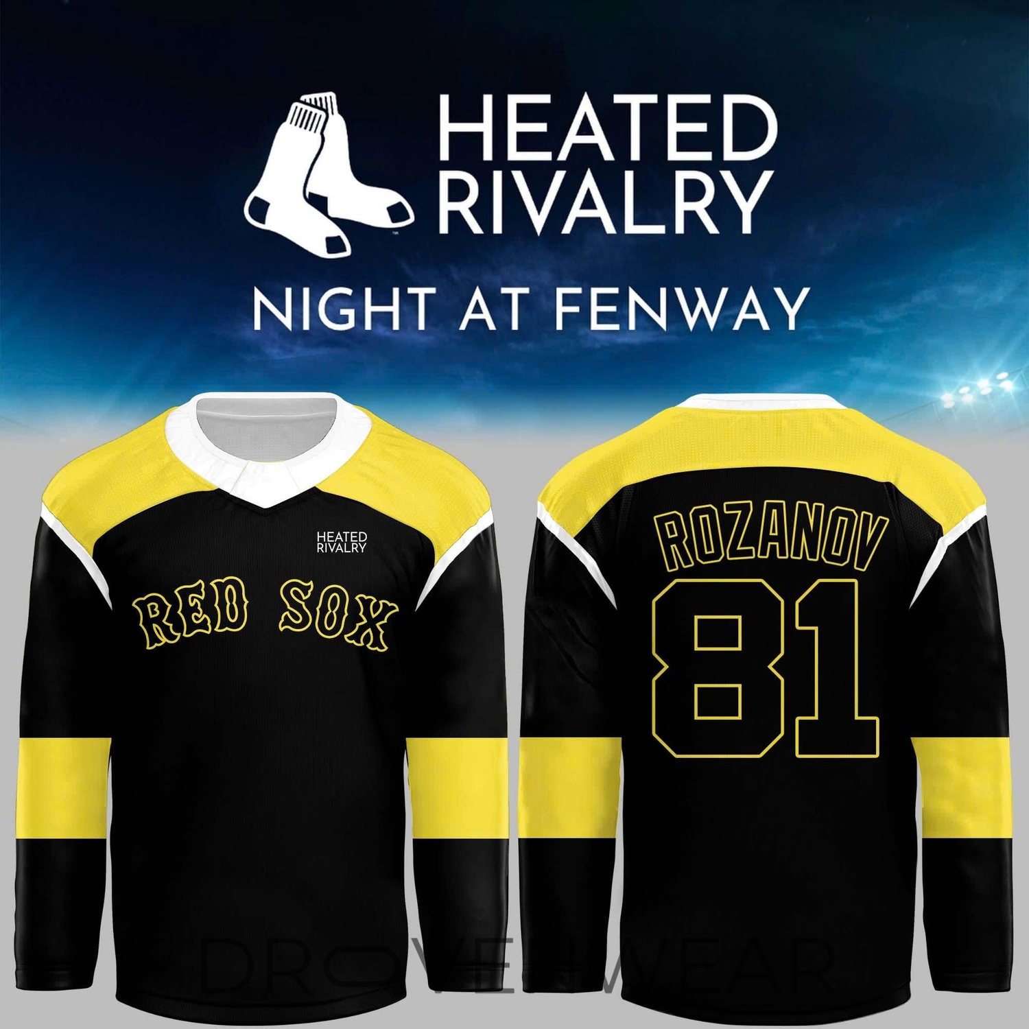 Boston Red Sox X Heated Rivalry Ilya Rozanov #81 Limited Hockey Jersey Boston Red Sox X Heated Rivalry Ilya Rozanov #81 Limited Hockey Jersey