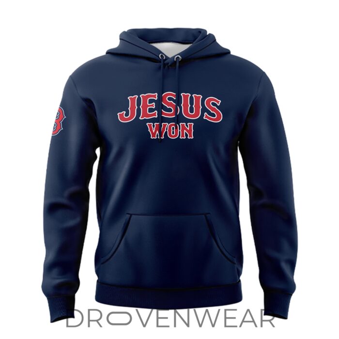 Boston Red Sox X Jesus Won Faith & Family Night 2026 Hoodie - Image 2