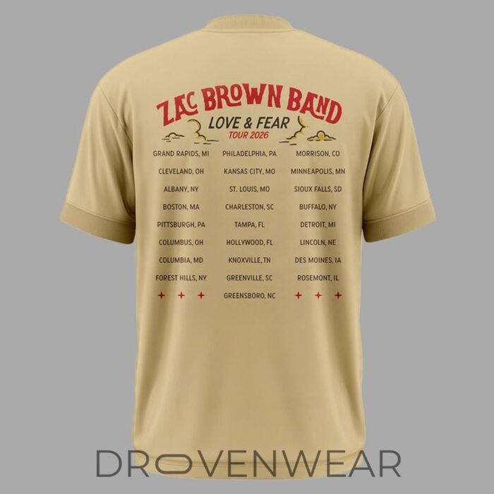 Boston Red Sox x Zac Brown Band Fenway Park Exclusive Graphic T-Shirt - Image 3