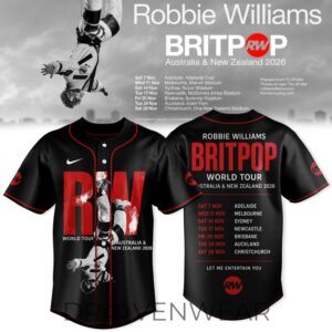 Britpop Aunz Tour 2026 Baseball Jersey by Drovenwear.com