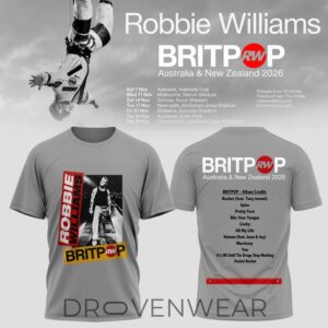 Britpop Aunz Tour 2026 Tshirt Ver2 by Drovenwear.com