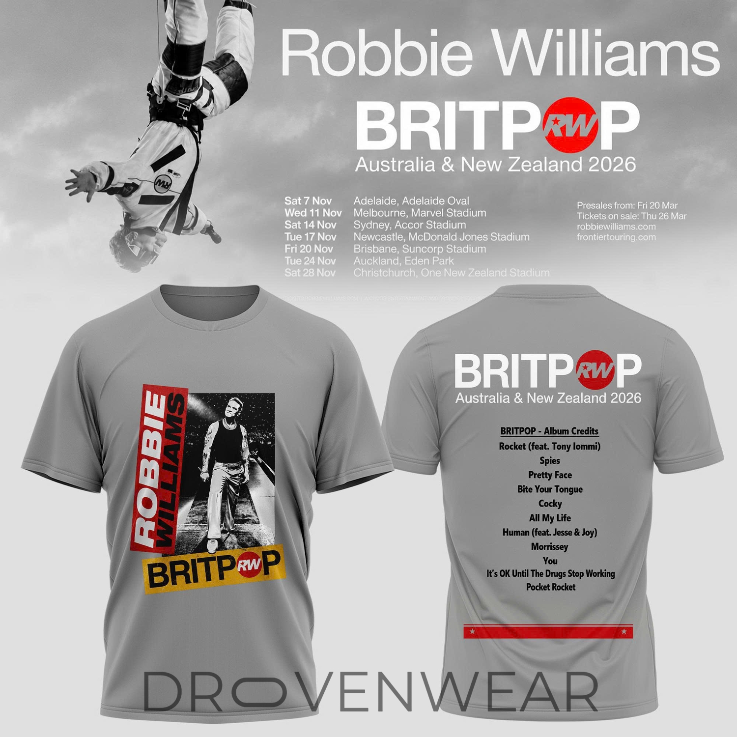 Britpop Au/nz Tour 2026 Tshirt Ver2 Britpop Au/nz Tour 2026 Tshirt Ver2