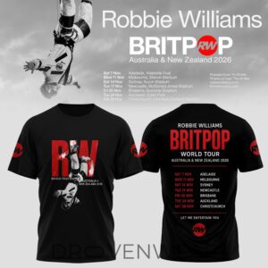 Britpop Aunz Tour 2026 Tshirt Ver3 by Drovenwear.com