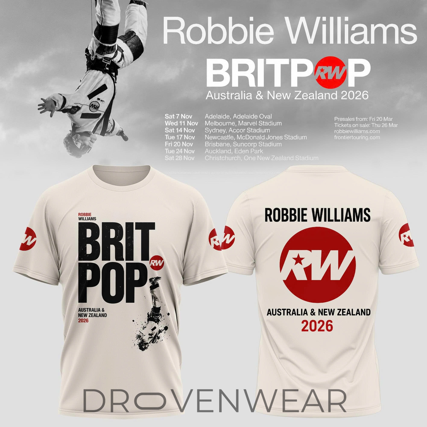 Britpop Au/nz Tour 2026 Tshirt Ver4 Britpop Au/nz Tour 2026 Tshirt Ver4