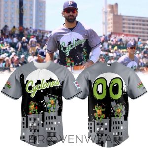 Brooklyn Cyclones 2026 TMNT Custom Baseball Jersey by Drovenwear.com