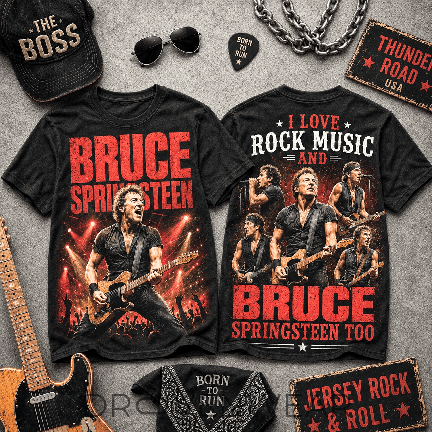 Bruce Springsteen Born To Run Rock Legend Tee Bruce Springsteen Born To Run Rock Legend Tee