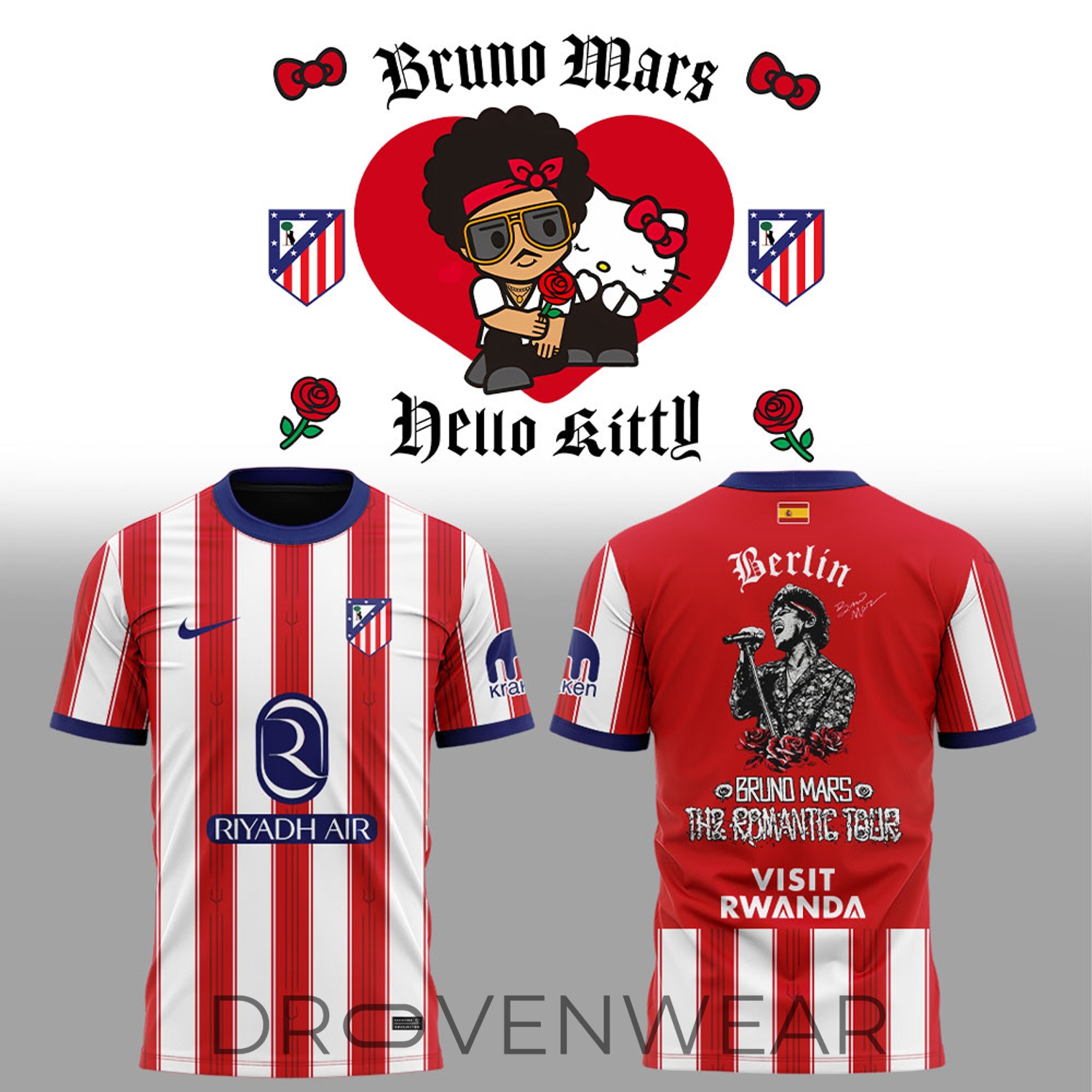 Bruno Mars The Romantic Tour 2026 in Spain — Madrid Limited Edition Shirt Bruno Mars The Romantic Tour 2026 in Spain — Madrid Limited Edition Shirt