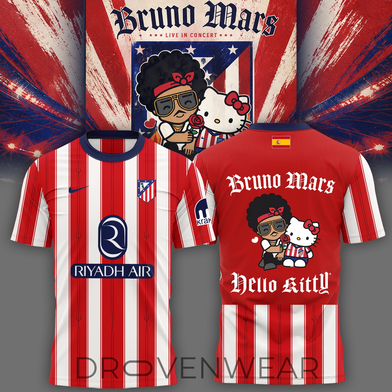Bruno Mars The Romantic Tour 2026 in Spain — Madrid Limited Edition Shirt Bruno Mars The Romantic Tour 2026 in Spain — Madrid Limited Edition Shirt