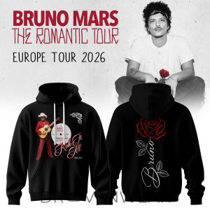 Bruno Mars The Romantic Tour US UK 2026 Limited Hoodie by Drovenwear.com