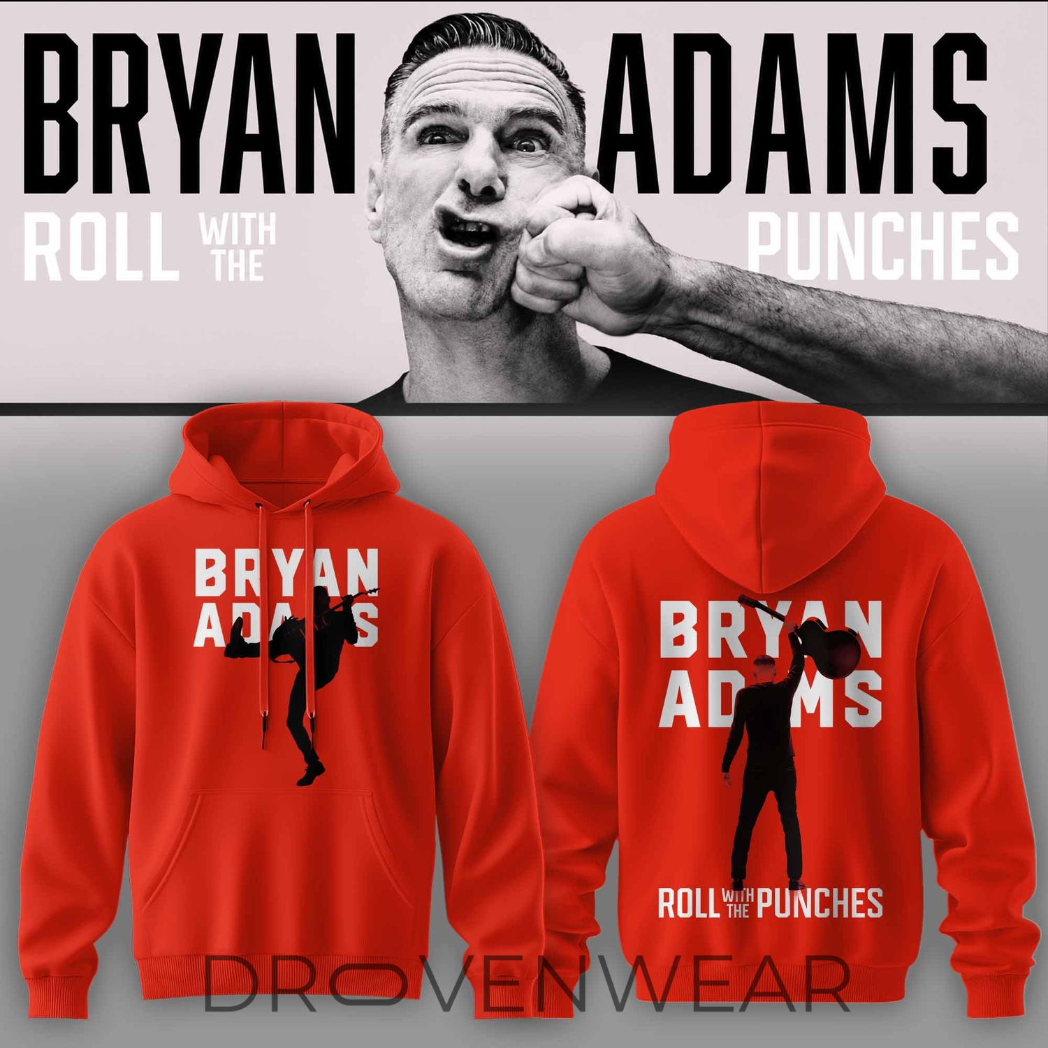 Bryan Adams - Roll With The Punches Tour Hoodie V2 Bryan Adams - Roll With The Punches Tour Hoodie V2