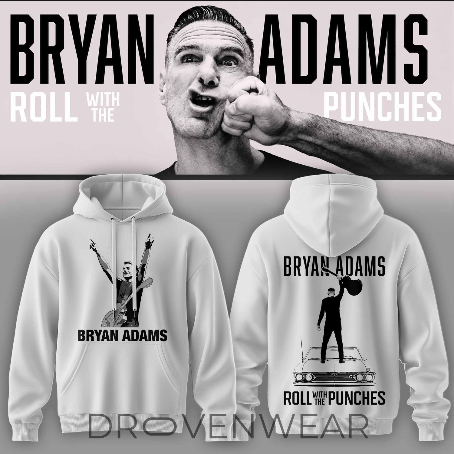 Bryan Adams - Roll With The Punches Tour Hoodie V3 Bryan Adams - Roll With The Punches Tour Hoodie V3