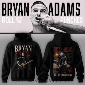 Bryan Adams Roll With The Punches Tour Hoodie V4 by Drovenwear.com