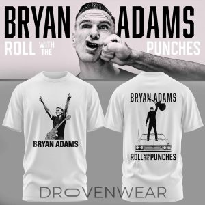 Bryan Adams Roll With The Punches Tour Tshirt V3 by Drovenwear.com