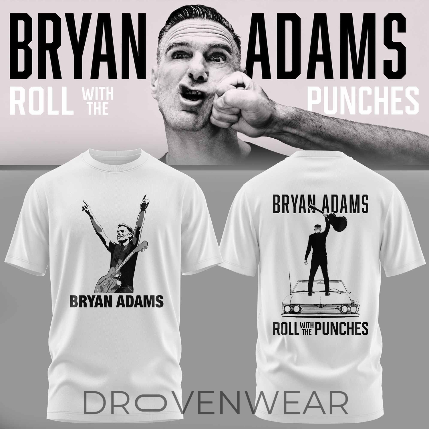 Bryan Adams - Roll With The Punches Tour Tshirt V3 Bryan Adams - Roll With The Punches Tour Tshirt V3