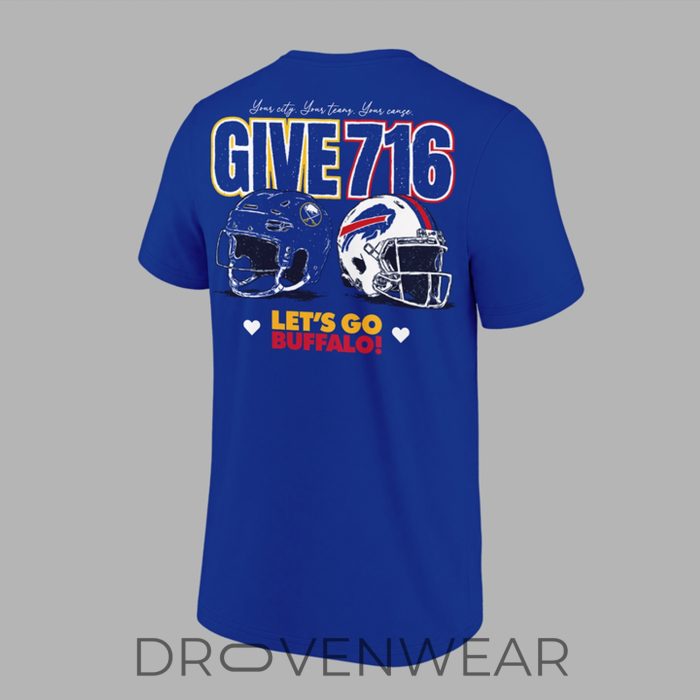 Buffalo Bills x Buffalo Sabres "Your City Your Teams Your Cause" Give 716 Special Shirt - Image 3