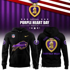 Buffalo Bills x Purple Heart Day 2026 Limited Edition Hoodie by Drovenwear.com