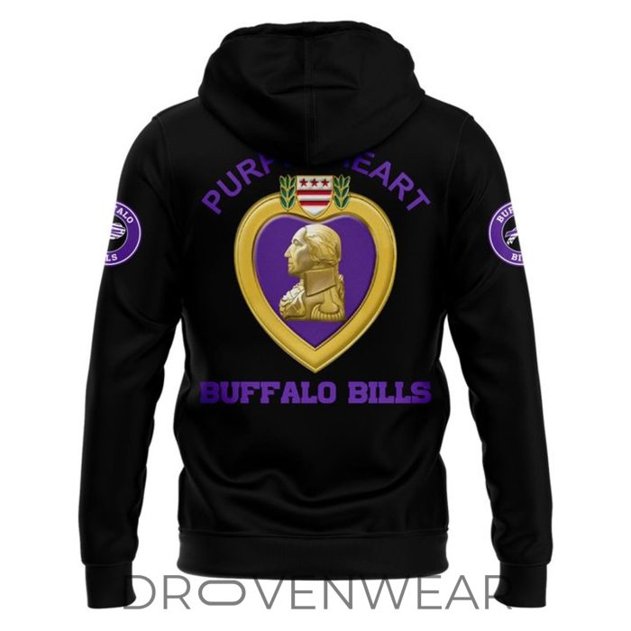Buffalo Bills x Purple Heart Day 2026 Limited Edition Hoodie - Image 3