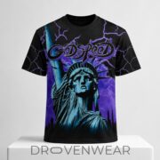 Cam Skattebo Godspeed Statue Of Liberty Lightning Shirt - Image 2