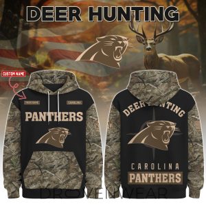 Carolina Panthers Deer Hunting Limited Edition Hoodie by Drovenwear.com