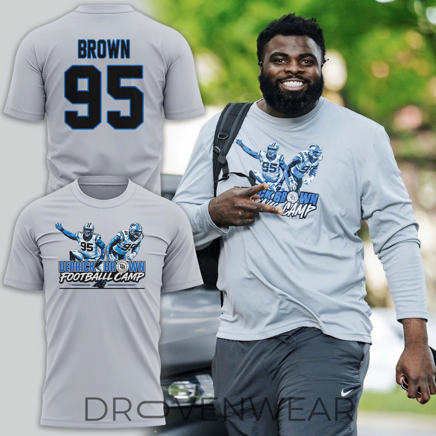 Carolina Panthers Derrick Brown Football Camp 2026 Shirt Carolina Panthers Derrick Brown Football Camp 2026 Shirt