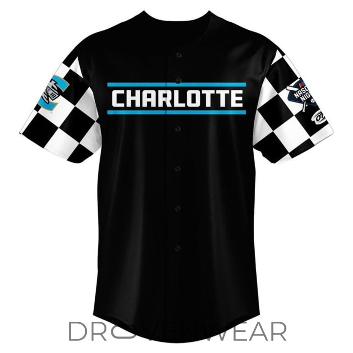 Charlotte Knights x NASCAR Theme 2026 Black Baseball Jersey - Image 2