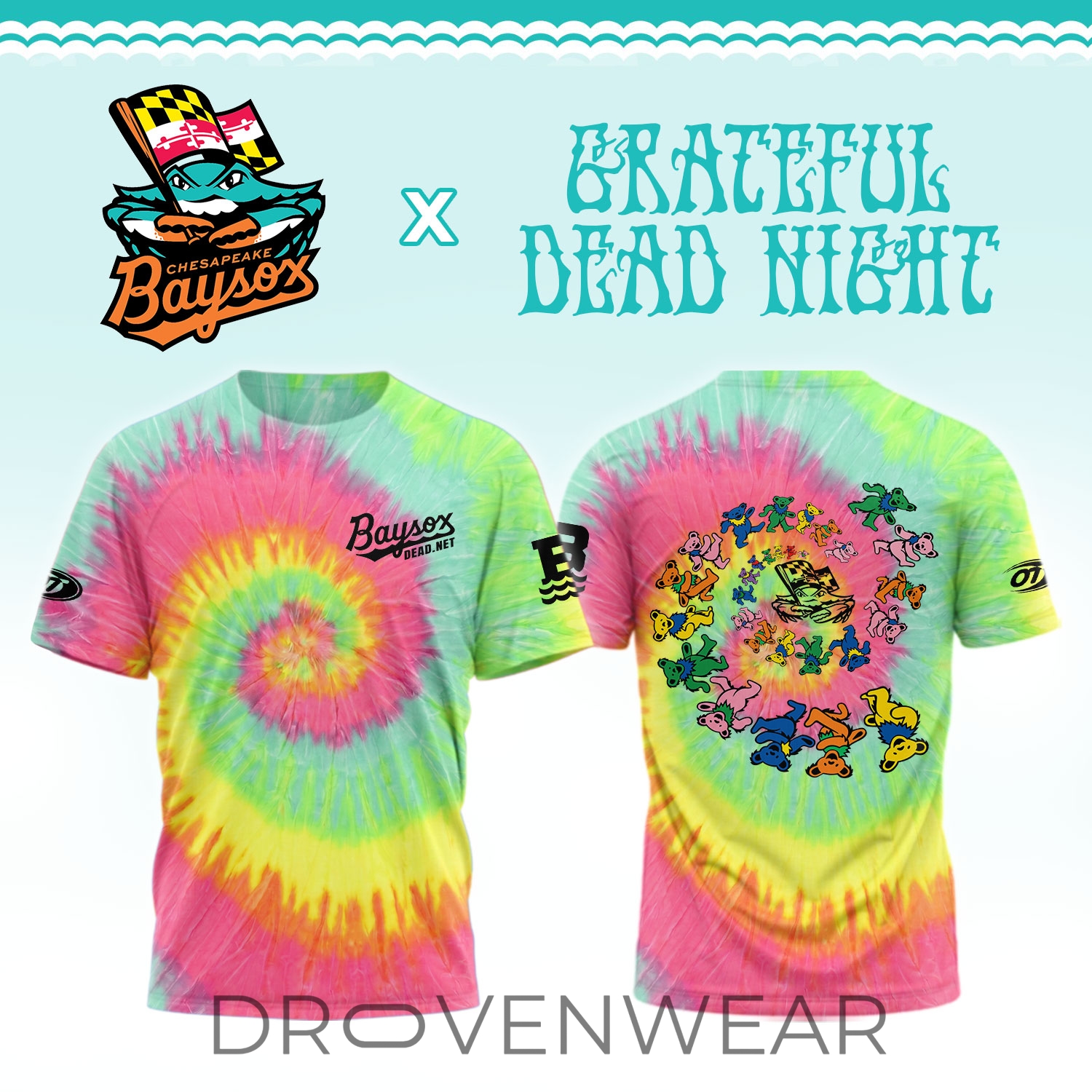 Chesapeake Baysox x Grateful Dead Special Tee Chesapeake Baysox x Grateful Dead Special Tee