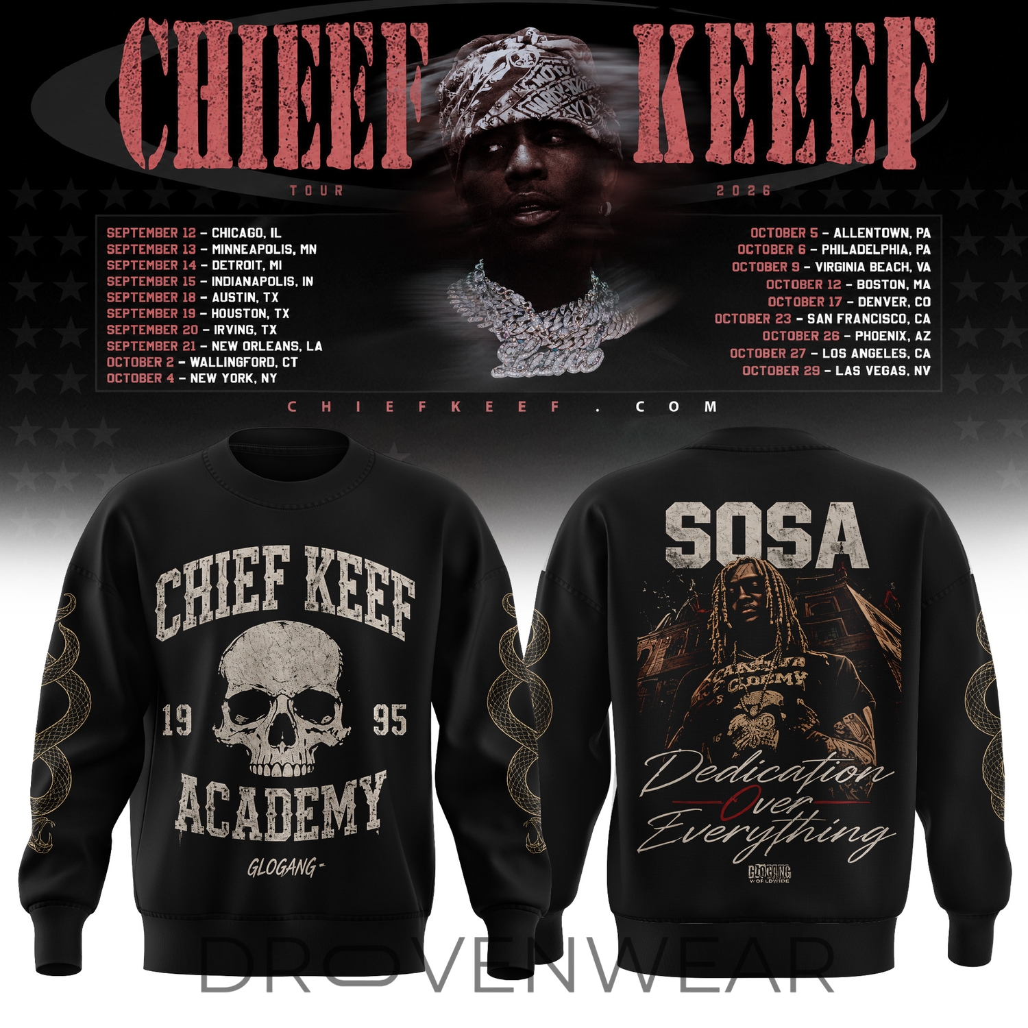 Chief Keef Live 26 Tour Edition Sweater Chief Keef Live 26 Tour Edition Sweater