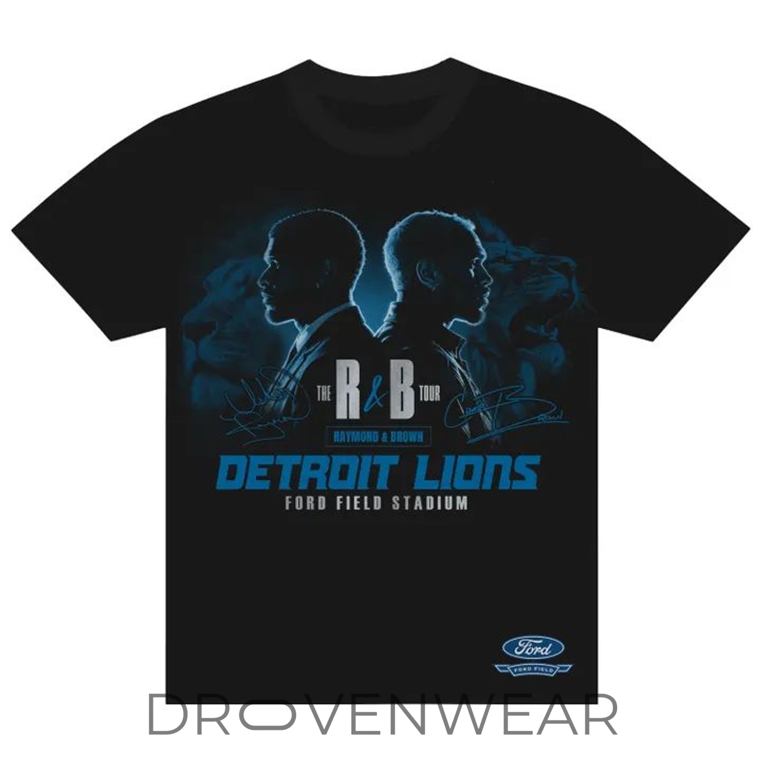 Chris Brown & Usher Raymond x Detroit Lions "The R&B Tour" at Ford Field Shirt Chris Brown & Usher Raymond x Detroit Lions "The R&B Tour" at Ford Field Shirt