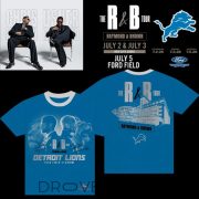 Chris Brown & Usher Raymond x Detroit Lions "The R&B Tour" at Ford Field Shirt - Image 4