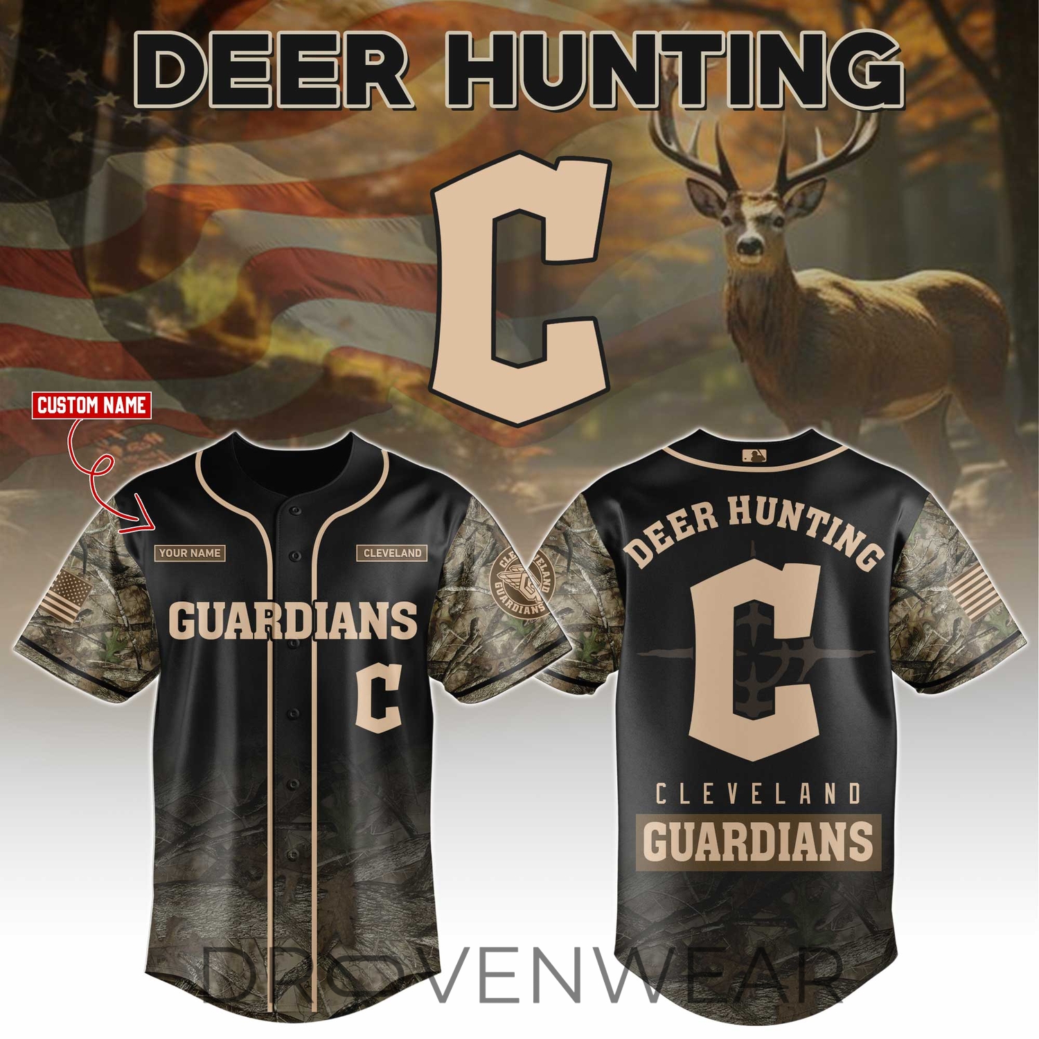 Cleveland Guardians x Deer Hunting Limited Edition Jersey Cleveland Guardians x Deer Hunting Limited Edition Jersey