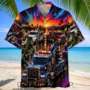Color Blast Tow Truck Hawaiian Shirt for Truck Lovers - Image 2