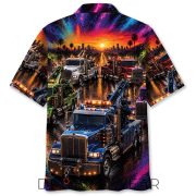 Color Blast Tow Truck Hawaiian Shirt for Truck Lovers - Image 3