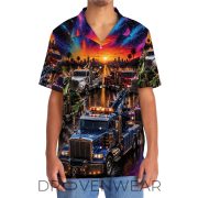 Color Blast Tow Truck Hawaiian Shirt for Truck Lovers - Image 5