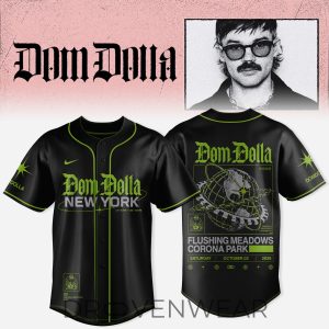 DOM Dolla Tour 2026 Limited Edition Baseball Jersey by Drovenwear.com
