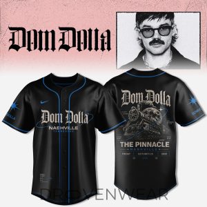 DOM Dolla Tour 2026 Limited Edition Baseball Jersey V2 by Drovenwear.com