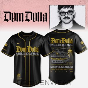 DOM Dolla Tour 2026 Limited Edition Baseball Jersey V4 by Drovenwear.com