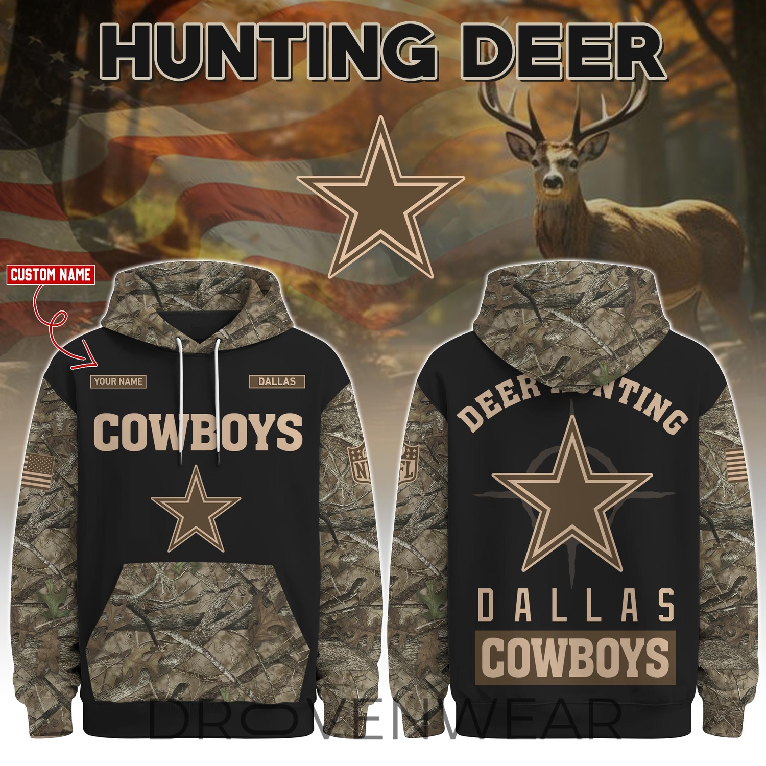 Dallas Cowboys Deer Hunting Limited Edition Hoodie Dallas Cowboys Deer Hunting Limited Edition Hoodie
