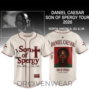 Daniel Caesar Son Of Spergy Tour Limited Baseball Jersey by Drovenwear.com
