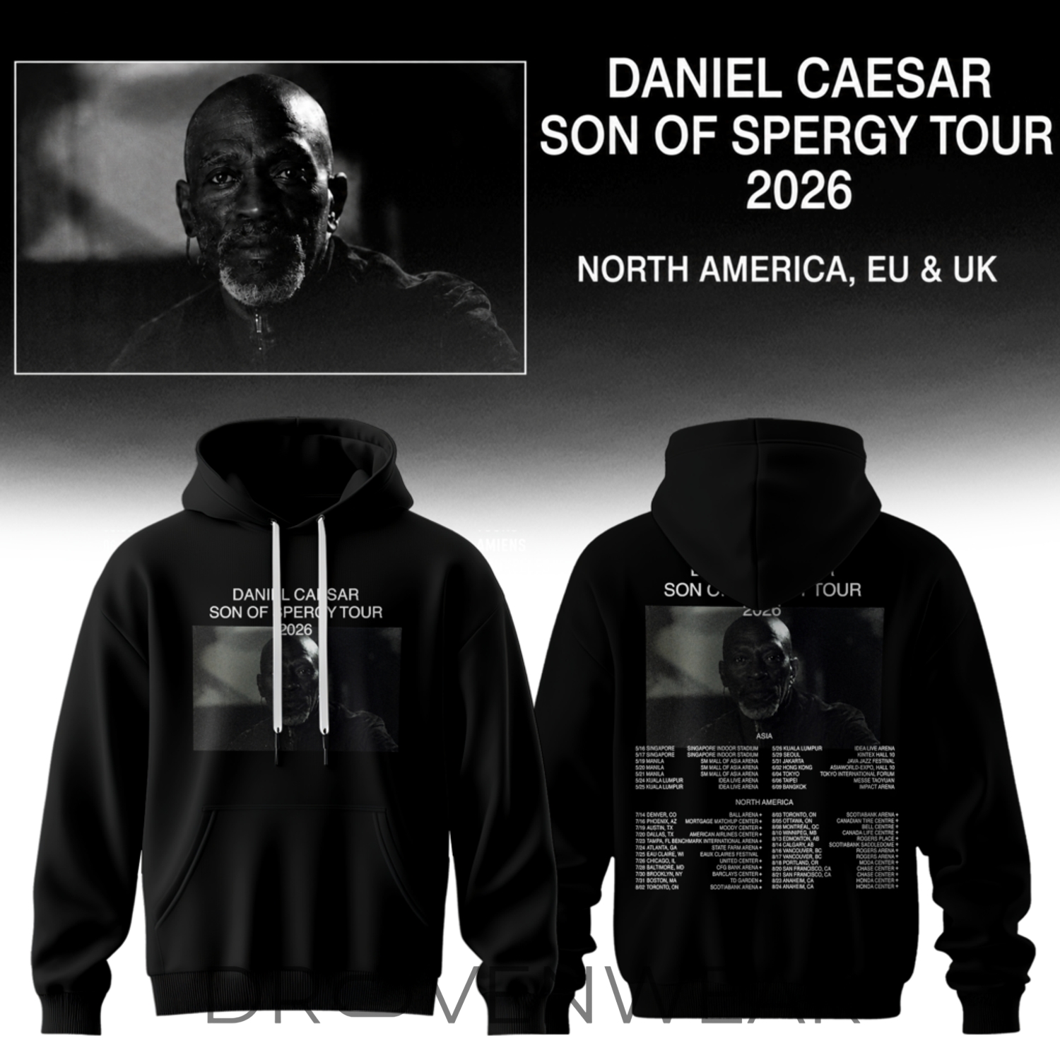 Daniel Caesar - Son Of Spergy Tour Limited Hoodie V3 Daniel Caesar - Son Of Spergy Tour Limited Hoodie V3
