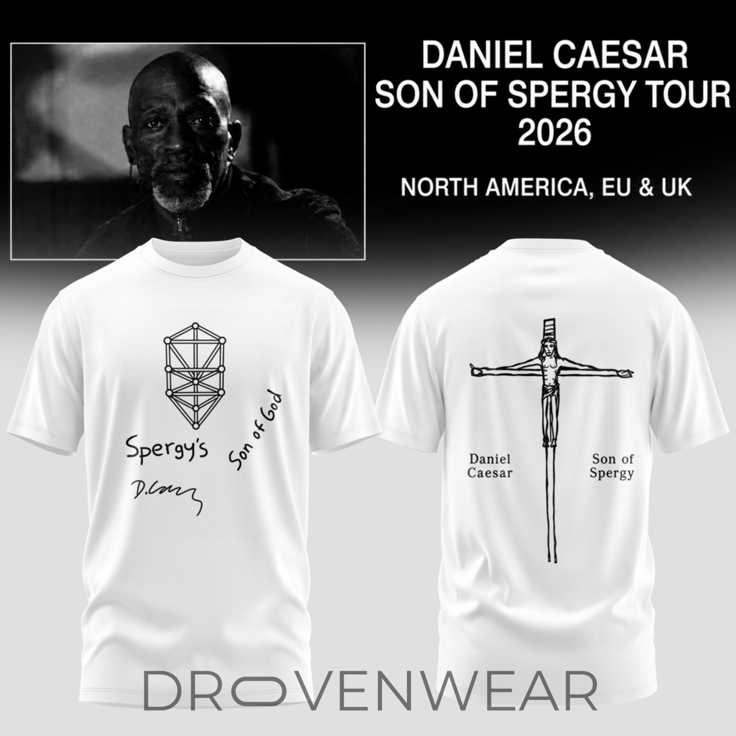 Daniel Caesar - Son Of Spergy Tour Limited Tshirt V4 Daniel Caesar - Son Of Spergy Tour Limited Tshirt V4
